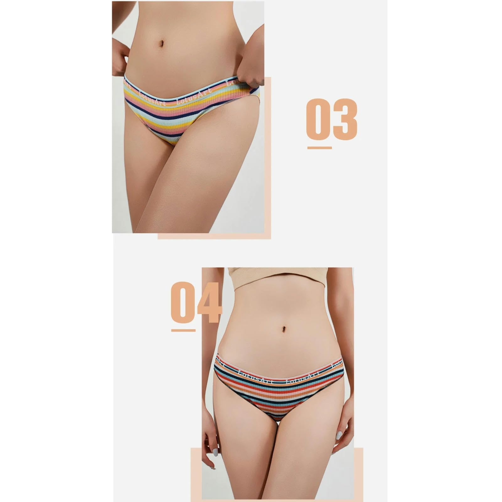 bielizna damska 5 sztuk damskie seksowne bawełniane majtki w paski damskie niski stan miękkie majtki plus size bielizna bielizna damskie rajstopy fioletowe 5 szt. - L (50-60 kg)