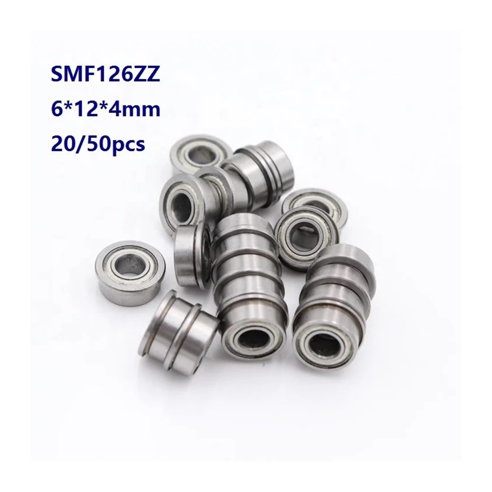 Rodamientos de Bolas de Ranura Profunda en Miniatura de Acero Inoxidable 126ZZ, 6 x 12 x 4 mm, 20 o 50 Unidades, 6 x 12 x 4 mm(20pcs)