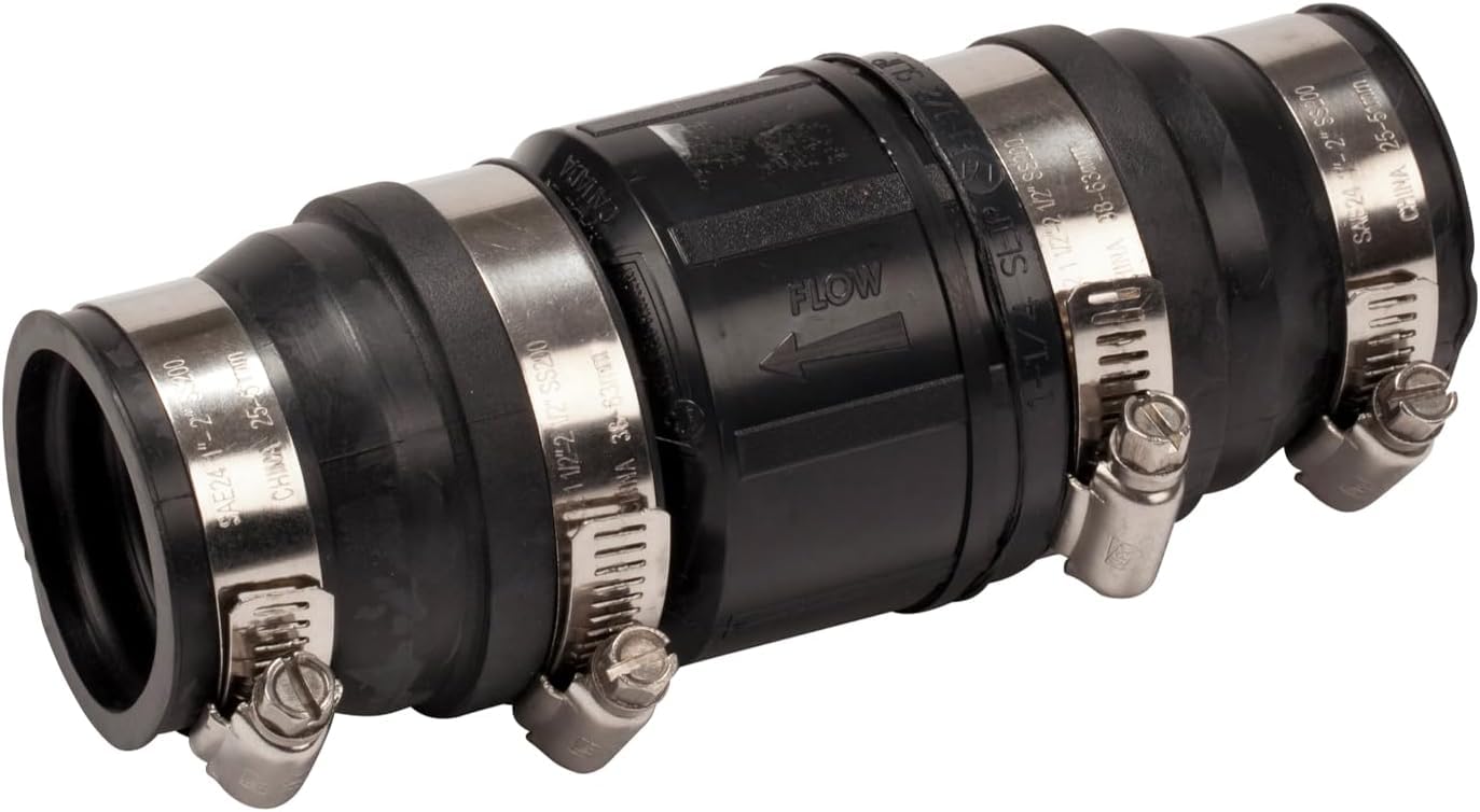 Red Lion SCV114 1-1/4-Inch and 1-1/2-Inch ABS Vertical Sump Pump Check Valve, Black, 14942901 (Pack of 6)