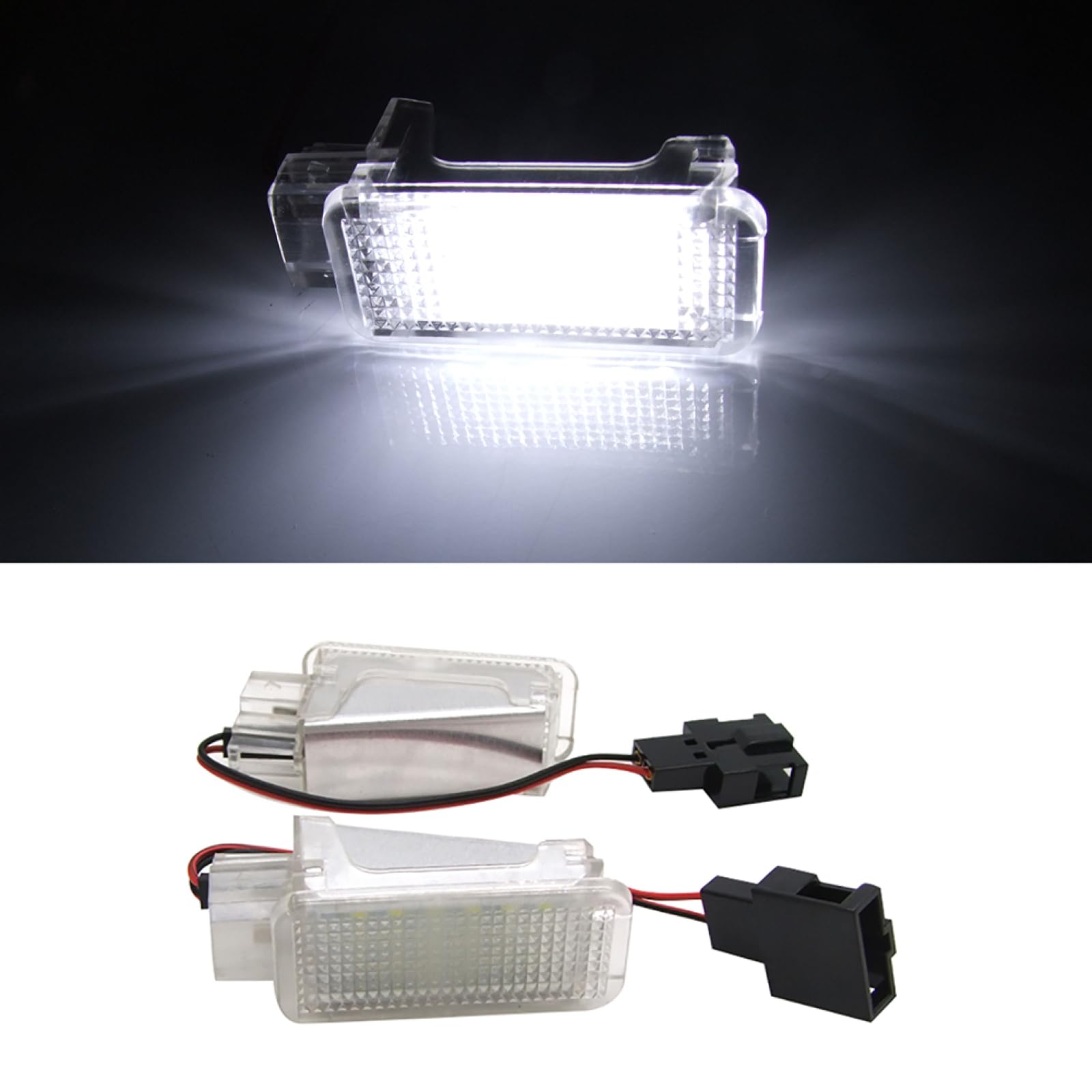 DBEIXIWEI 6,500K White LED Courtesy Light with Connection Wire for Audi A2 (8Z) 5-door Hatchback Replacing, 1 Pair