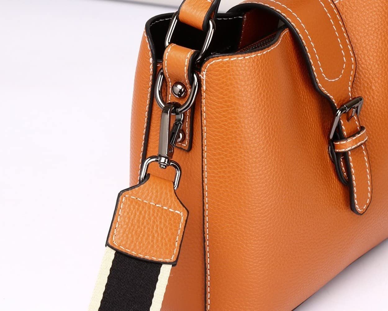 Torby wiaderkowe z prawdziwej skóry górny uchwyt torby crossbody patchworkowa torebka na ramię portmonetki moda damska torebki, Czarny, Medium