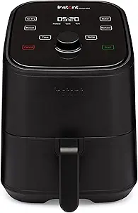 Instant Pot Vortex 2QT Mini Air Fryer,Small Air fryer that Crisps,Reheats,Bakes,Roasts for Quick Easy Meals, Includes over 100 In-App Recipes,is Dishwasher-Safe, from the Makers of Instant Pot, Black