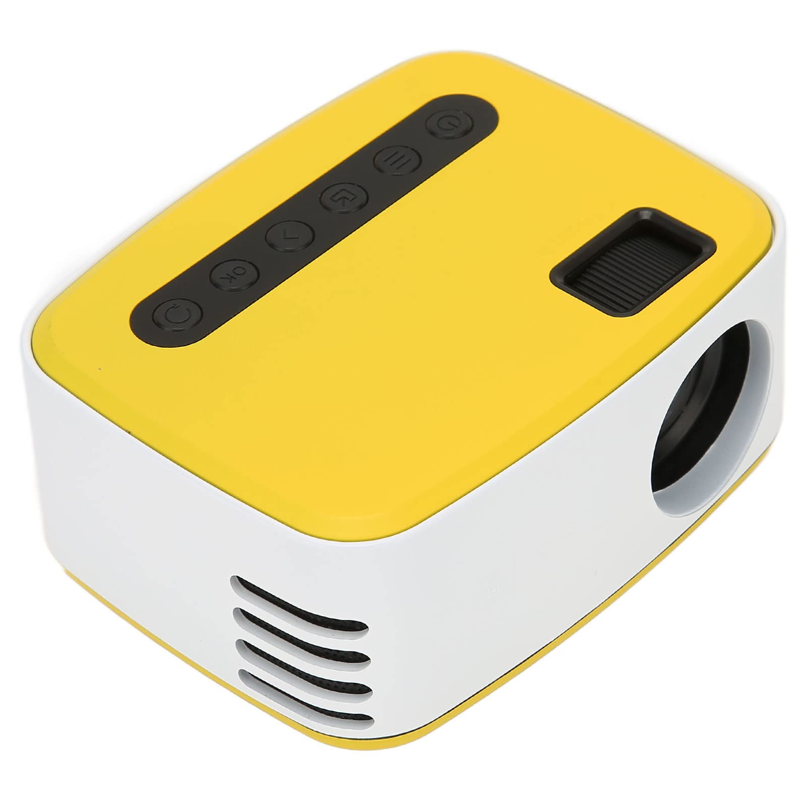 Mini Proiettore, Mini Proiettore Portatile 1080P con Altoparlante Integrato, Proiettore Cinematografico da 20000 Ore Compatibile con Smartphone per Viaggi in Campeggio a Casa(Spina UE)
