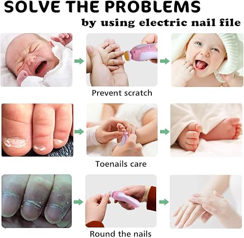 Miniatura 13 de Set de manicura eléctrica para uñas con cortaúñas, dedos de los pies, cuidado de uñas de los pies, kit de aseo de esmalte seguro para niños pequeños