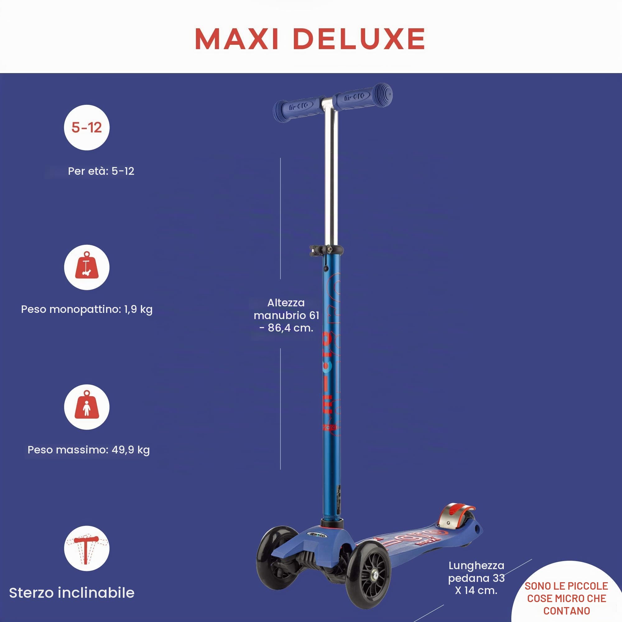 Maxi Micro deluxe monopattino blu