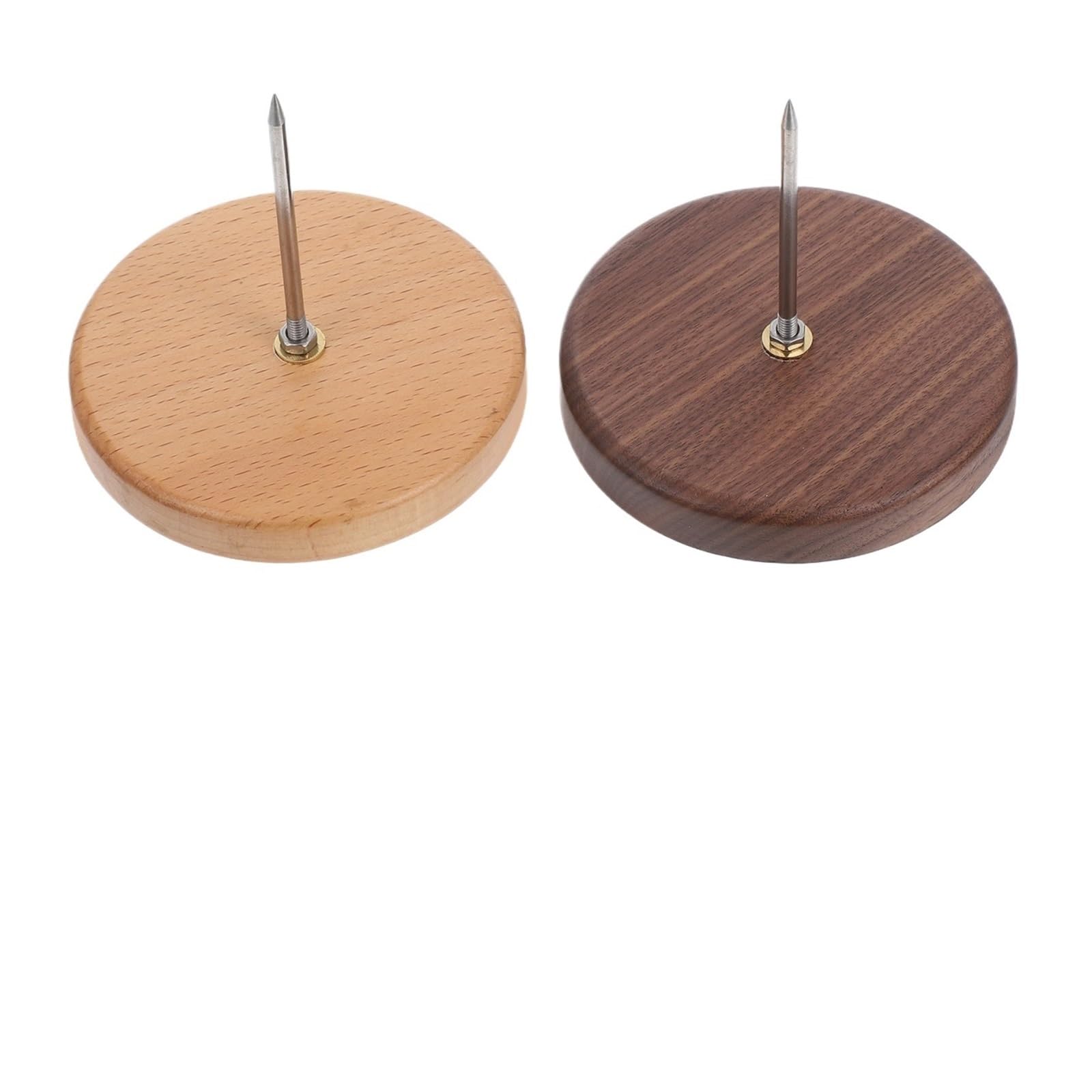 Soporte para recibos Porta billetes, tenedor de Metal con punta recibo Base madera, husillo control escritorio, notas, Stabber for restaurante y cocina, 2 uds de restaurante