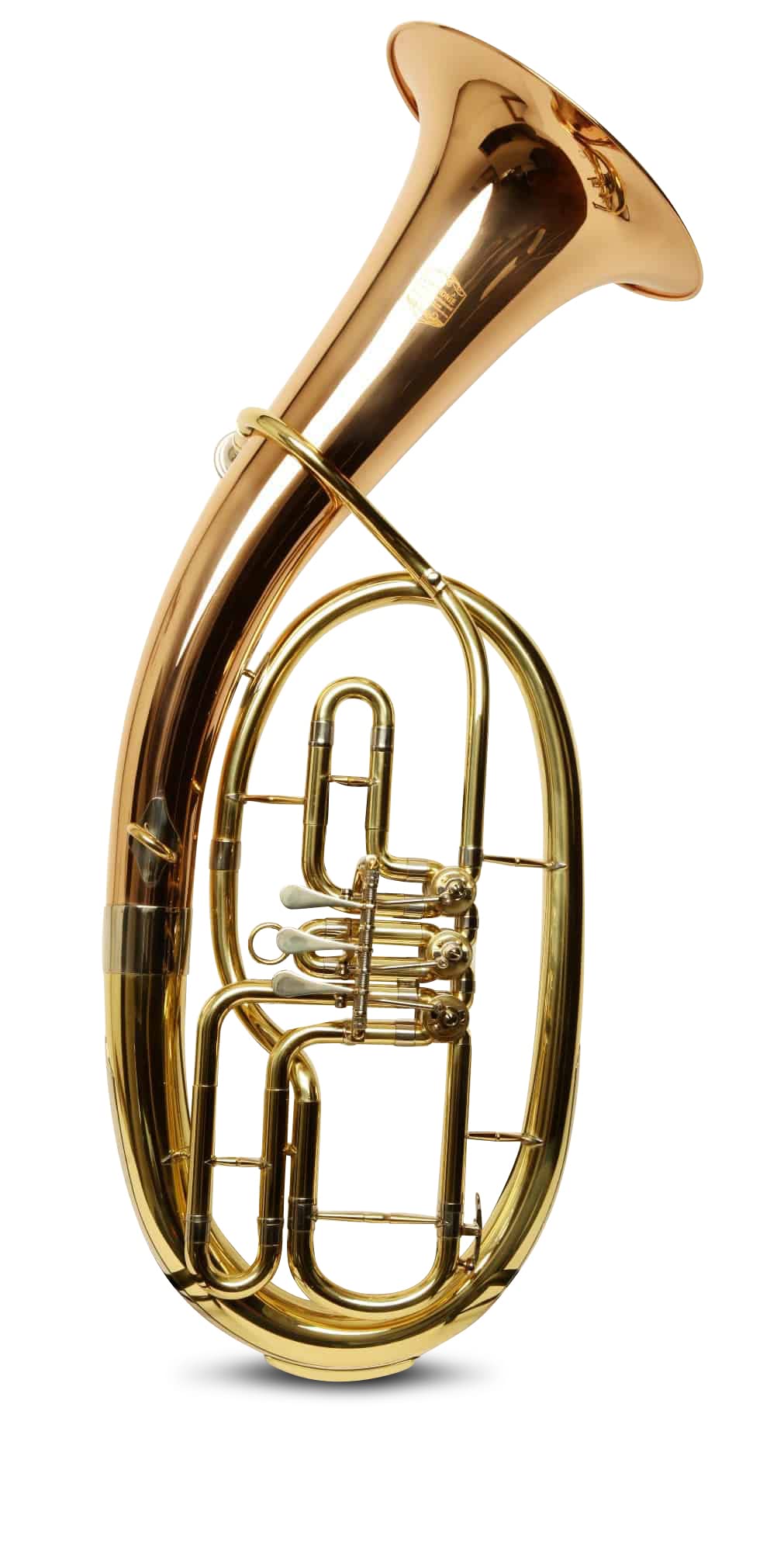 Tenorhorn/Tenor Horn in Goldmessing, Minibalgelenk, inkl. Luxus-Hartschalenkoffer, Neu