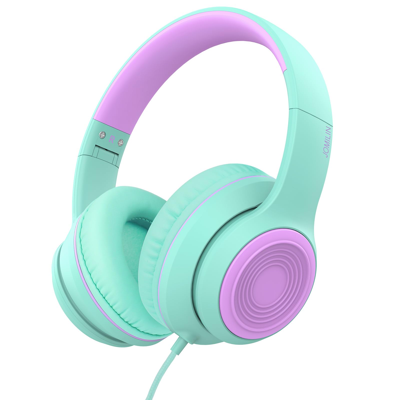 A8 Wired Over-Ear Headphones with Microphone, Lightweight Folding Portable Headset with 1.5M No-Tangle Cord, 3.5mm Plug in Headphones for Smartphone Tablet Computer MP3 / 4 (Green)