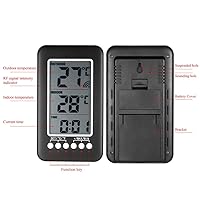 Vista 8 de LCD ℃/℉ Digital Termómetro para interiores y exteriores Reloj Medidor de temperatura con transmisor