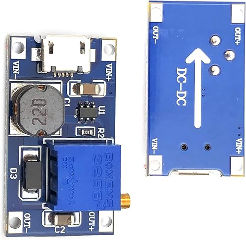 Miniatura 7 de DEVMO 5 unids DC-DC Regulador de voltaje Step-Up Boost Convertidor Placa de fuente de alimentación 2V-24V a 5V-28V 2A para MT3608 con Micro USB