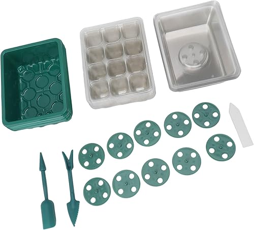 Miniatura 5 de TOPINCN Seed Starter Tray, Garden Seedling Tray Transparent Cover Botton Drain Hole for Horticulture (12 Holes)