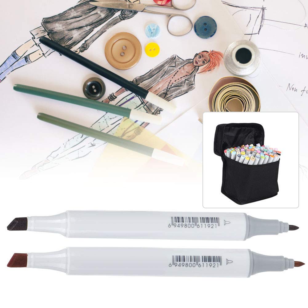 Cosiki Juego de Rotuladores de Arte, Pintura de Dibujo Suave para Diseño Industrial con Doble Cabezal, 36 Colores para Artistas, Estudiantes (72)