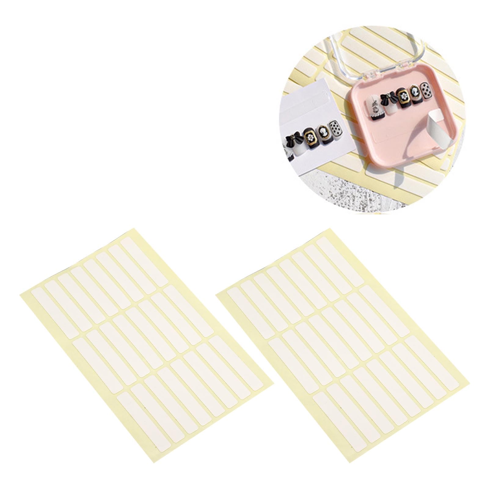 Kuuleyn Double Sided Strong Adhesive Nail Display Tapes 20pcs Strong Adhesive Tape Nail Art Tools Manicure Display Strip Board