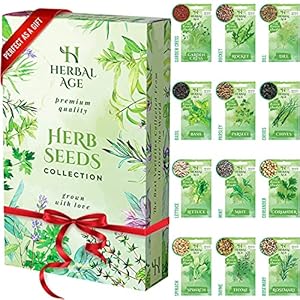 Grow Your Own Herb Garden -12 Herb plants varieties, 8700 Herb Seeds Ready to Grow – Herb Planting Kit for Women, Kids…