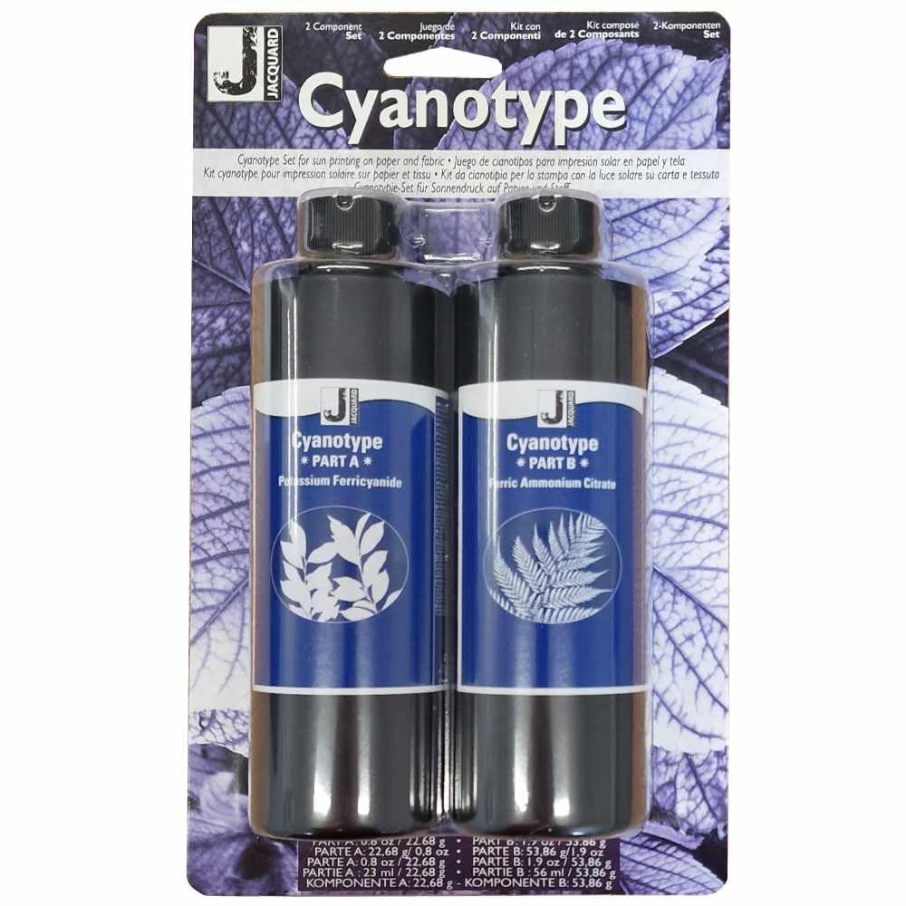 Jacquard Cyanotype Set Potassium Ferricyanide and Ferric Ammonium Citrate Photographic Sun Printing on Fabric, Paper Blueprints