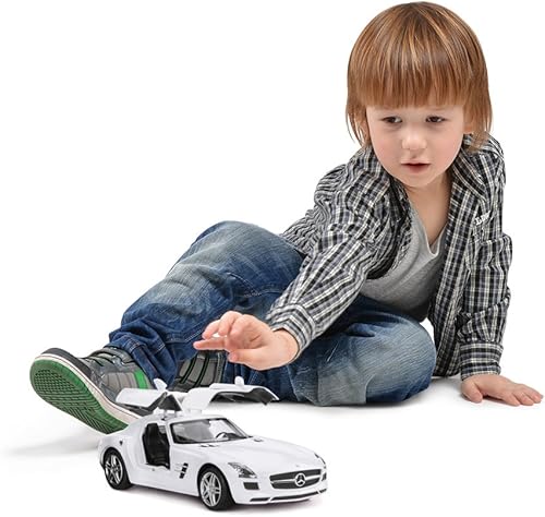 Miniatura 7 de RASTAR Auto de control remoto Benz 1:14 RC Mercedes Benz SLS AMG Modelo Coche de juguete para niños, puertas abiertas por manual - Blanco 2.4GHz