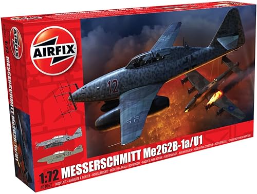 Miniatura 2 de Airfix Messerschmitt Me 262B-1a 172 Kit de modelo de plástico para aviones militares A04062