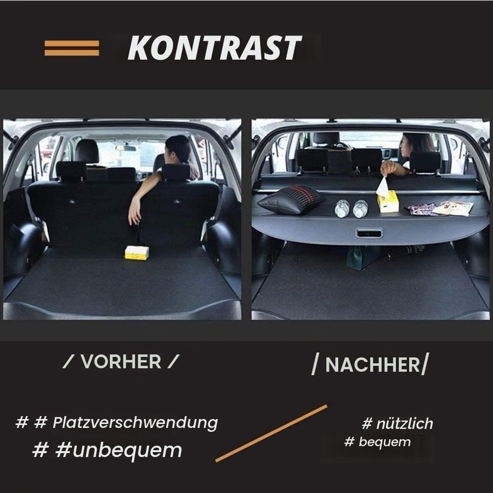 Auto Kofferraumabdeckung Ausziehbar Rollo für BMW X5 F15 2014-2019, Einziehbarer Kofferraumabdeckung Rollo Privatsphäre Zubehör.