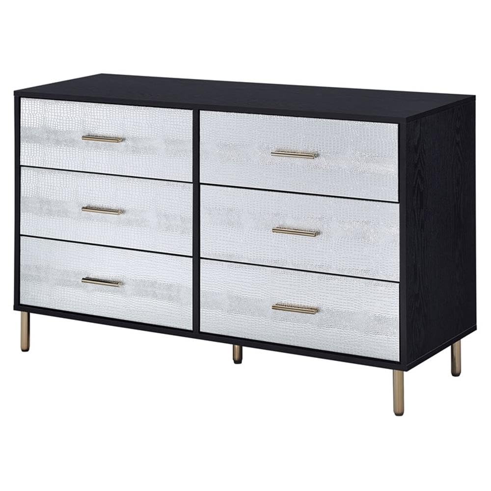 Amazon.com: Acme Furniture 6 Drawers Wooden Dresser, Black, Silver and Gold : Home & Kitchen Amazon.com: Acme Furniture 6 Drawers Wooden Dresser, Black, Silver and Gold : Home & Kitchen
