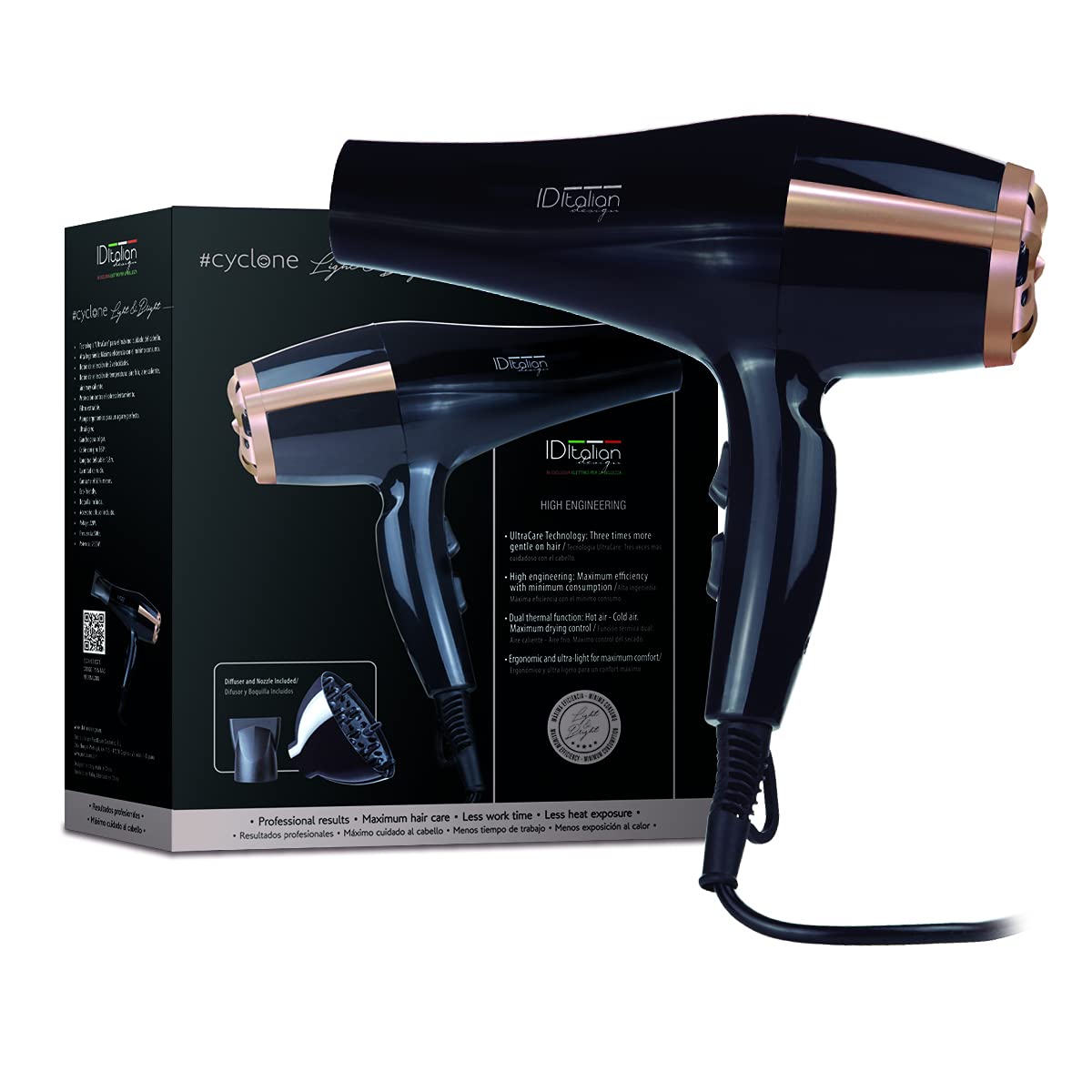 PostQuam - Cyclone Light & Bright - Sèche-Cheveux Professionnel