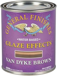 General Finishes Water Based Glaze Effects, 1 Quart, Van Dyke Brown