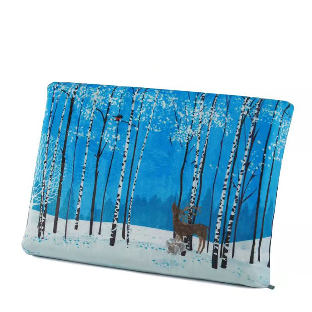 Purple Gel Seat Cushion Breathable, Double Thick Gel Cushion for Long Sitting with Non-Slip Cover