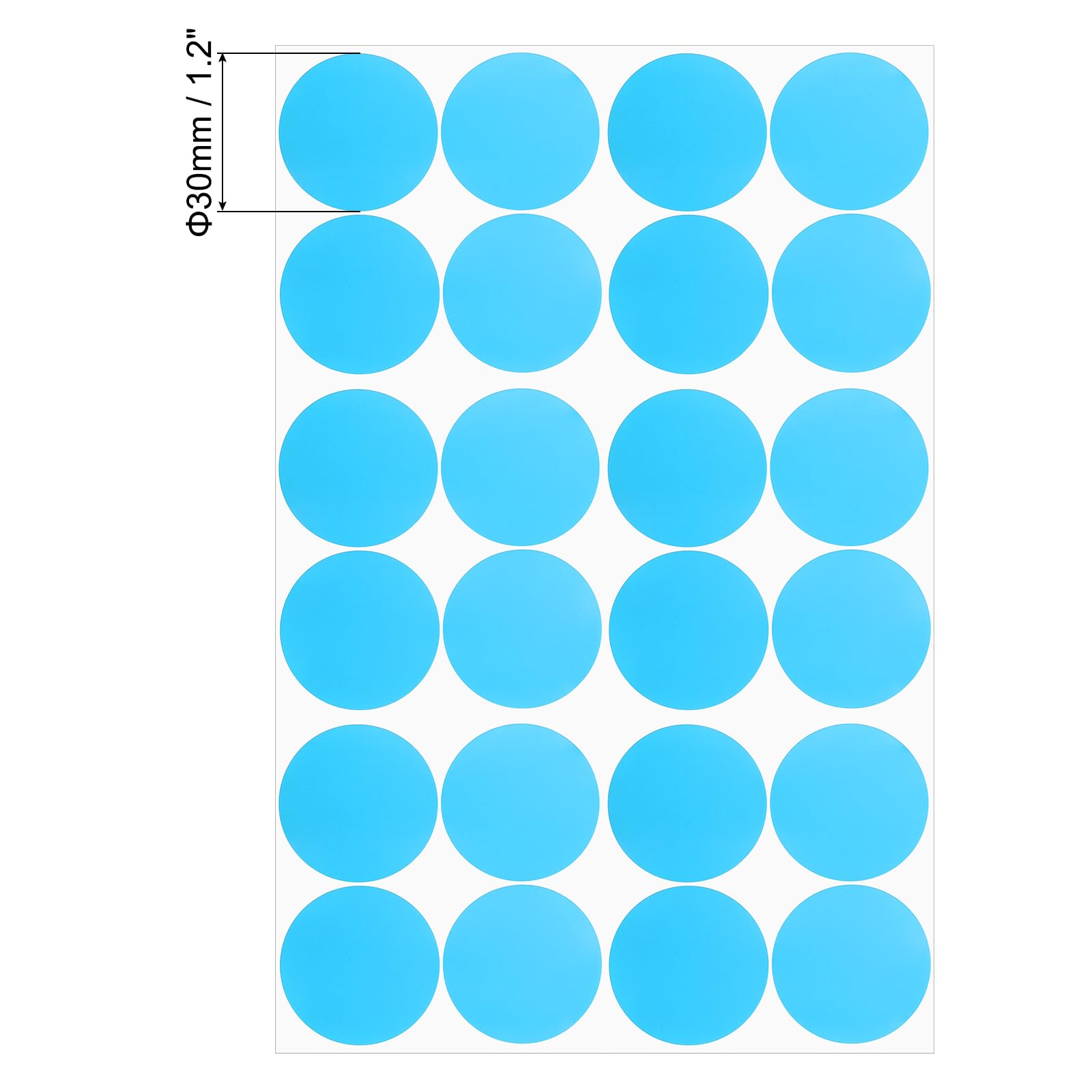 PATIKIL Round Colored Stickers 1.2" - Image 2