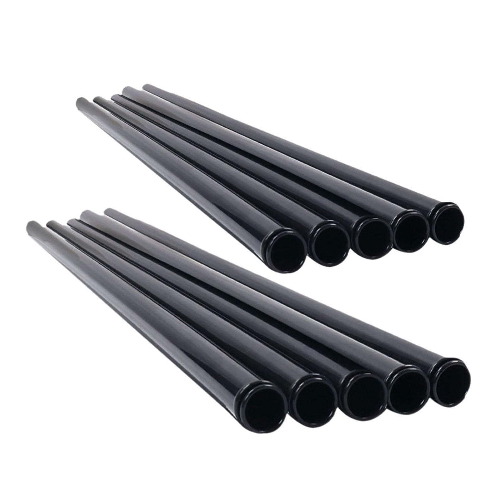 10 Pieces Golf Club Tubes Black Reusable Portable Golf Club Holder Collector-image-12
