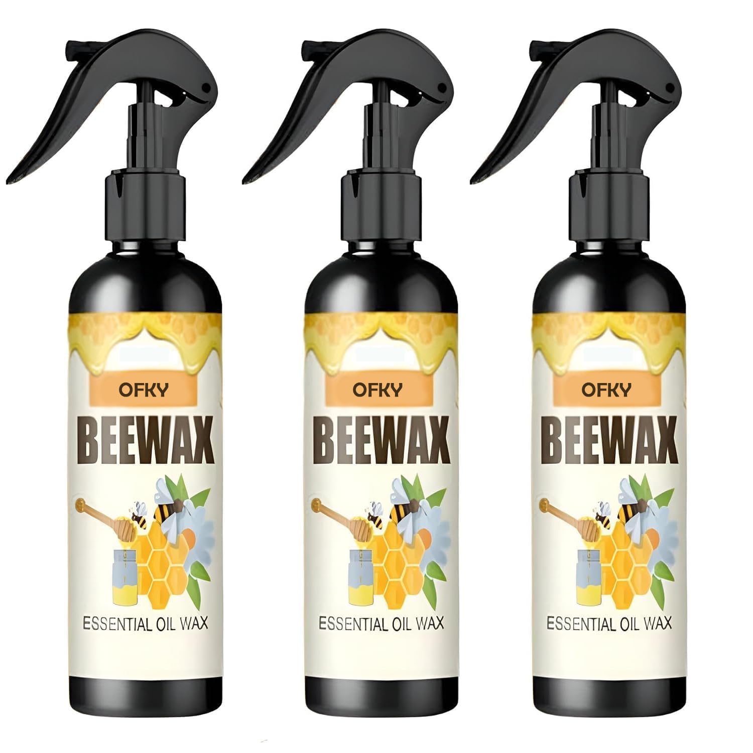 OFKY Pack Of - 3 Beeswax Furniture Polish Spray Wood Shine 120 ml Natural BeeWax Spray Brown Wooden Furniture Cleaner Floor Polishing Shiner for Old Furniture Door, Table, Chair (3, golden) (B0DHNTM7Q7) Amazon Price History, Amazon Price Tracker