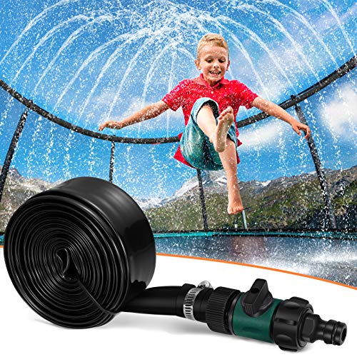 TOYANDONA Irrigador de trampolim de 12 m, irrigador de parque aquático de trampolim ao ar livre, pul