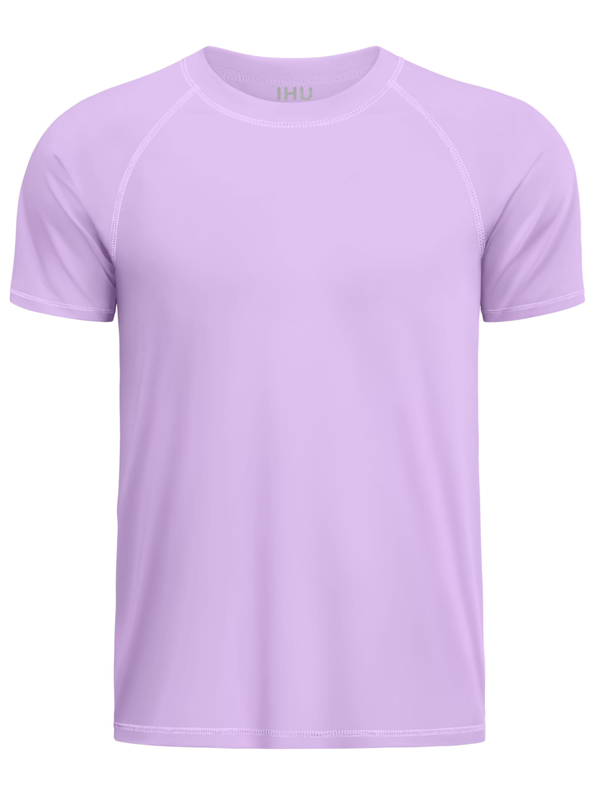 IHU Jungen UV Shirt Kinder UPF 50+ Sonnenschutz Schnelltrocknend Badeshirt | Kurzarm Rash Guard Mädchen Schwimmshirt, Etikettenloser, Raglanärmel, Rundhalsausschnitt, Flachnähte