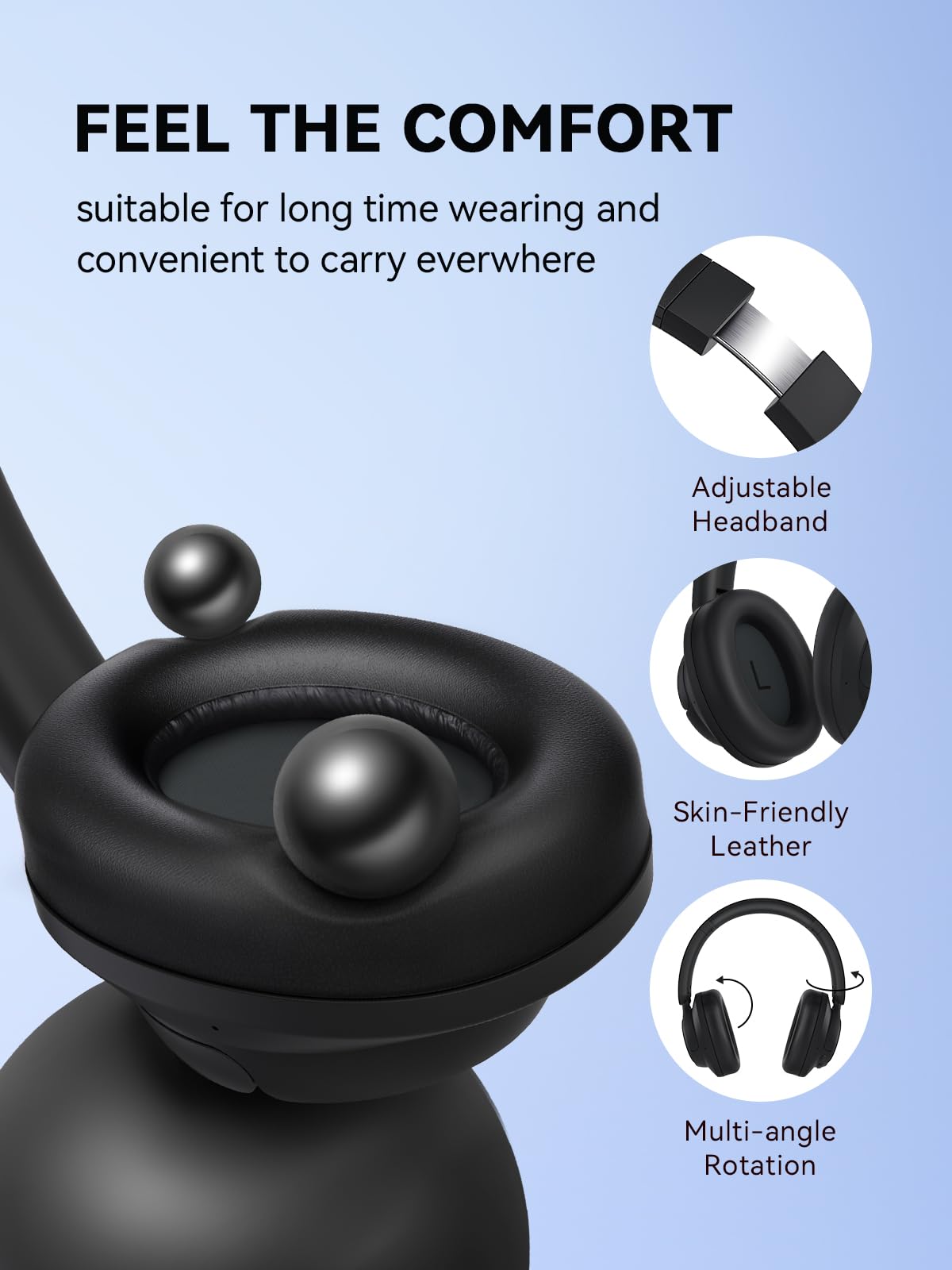 1MORE SonoFlow SE Cuffie Wireless Bluetooth, 90 Ore Di Riproduzione, Cancellazione Rumore Attiva Adattiva, Audio Spaziale, Hi-Res Audio, Controllo APP, Chiamate Chiare (Nero)