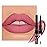 Kaely 2-in-1 Matte Lipstick and Lip Liner, Liquid Lip Stain Makeup for women Long Lasting Waterproof Smudge Proof, labiales matte mate larga duracion listip 24 hours originales, 35 Mauve Pink