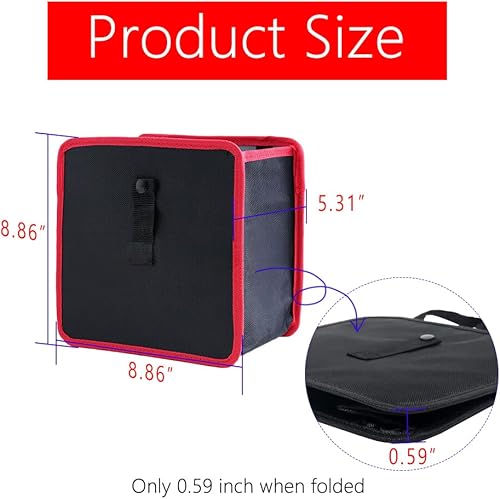 Miniatura 9 de ASUBHA Bote de basura plegable para automóvil, bolsa de basura colgante para automóvil, organizador de bolsas de basura impermeable, accesorios