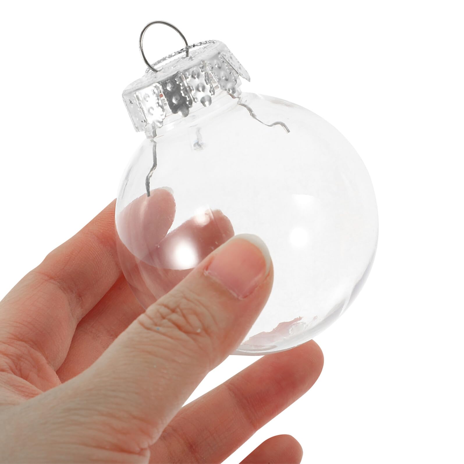 Bolas Decorativas Transparentes Rellenables 6 CM 30 Unidades Adornos Colgantes de Plástico para Manualidades Decoración Navideña Bodas y Fiestas Esferas DIY para Interiores y