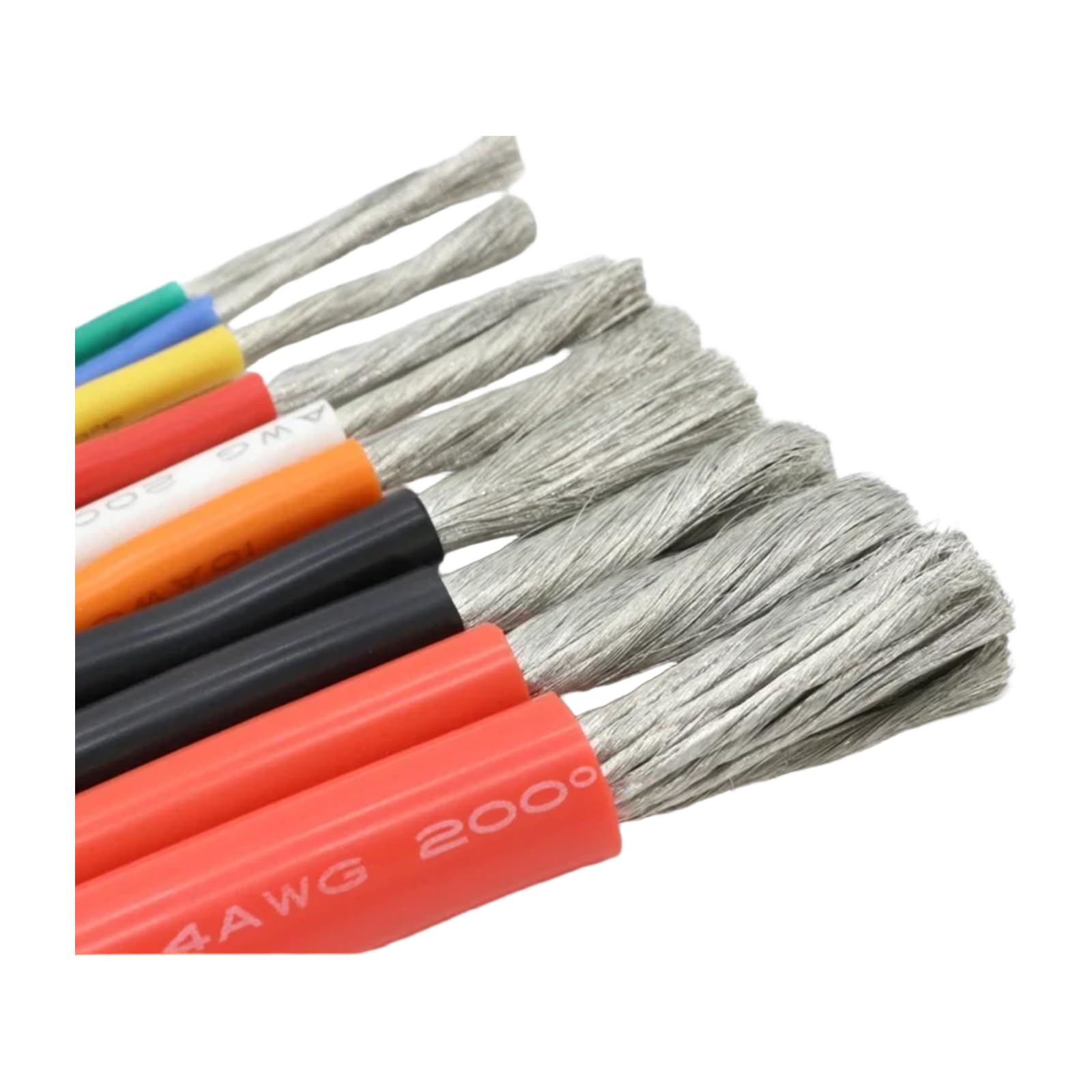 Cables eléctricos 1M/5M 30 28 26 24 22 20 18 16 15 14 13 12 10 AWG (verde; 5 metros; 28 AWG)
