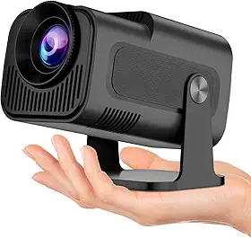 ZDSSY HY320 Mini, Projetor Portatil 5G Wifi 6, Bluetooth 5.0 e Android 11, Suporte 4K e 720P Nativo, 12,000 Lumens, Projetor Led com 4D/4P e Auto de Correccao, 180° Giratorio, Zoom Eletronico