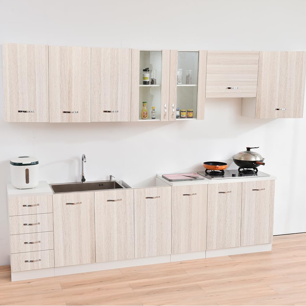 Shally Dogan Pensile da Cucina a Parete, Armadio Sospeso in Legno con Anta Singola 1 Ripiano e 2 Scomparti, Armadietto da Muro Spazioso e Resistente, Dimensioni 60 x 32 x 72H cm (Olmo)