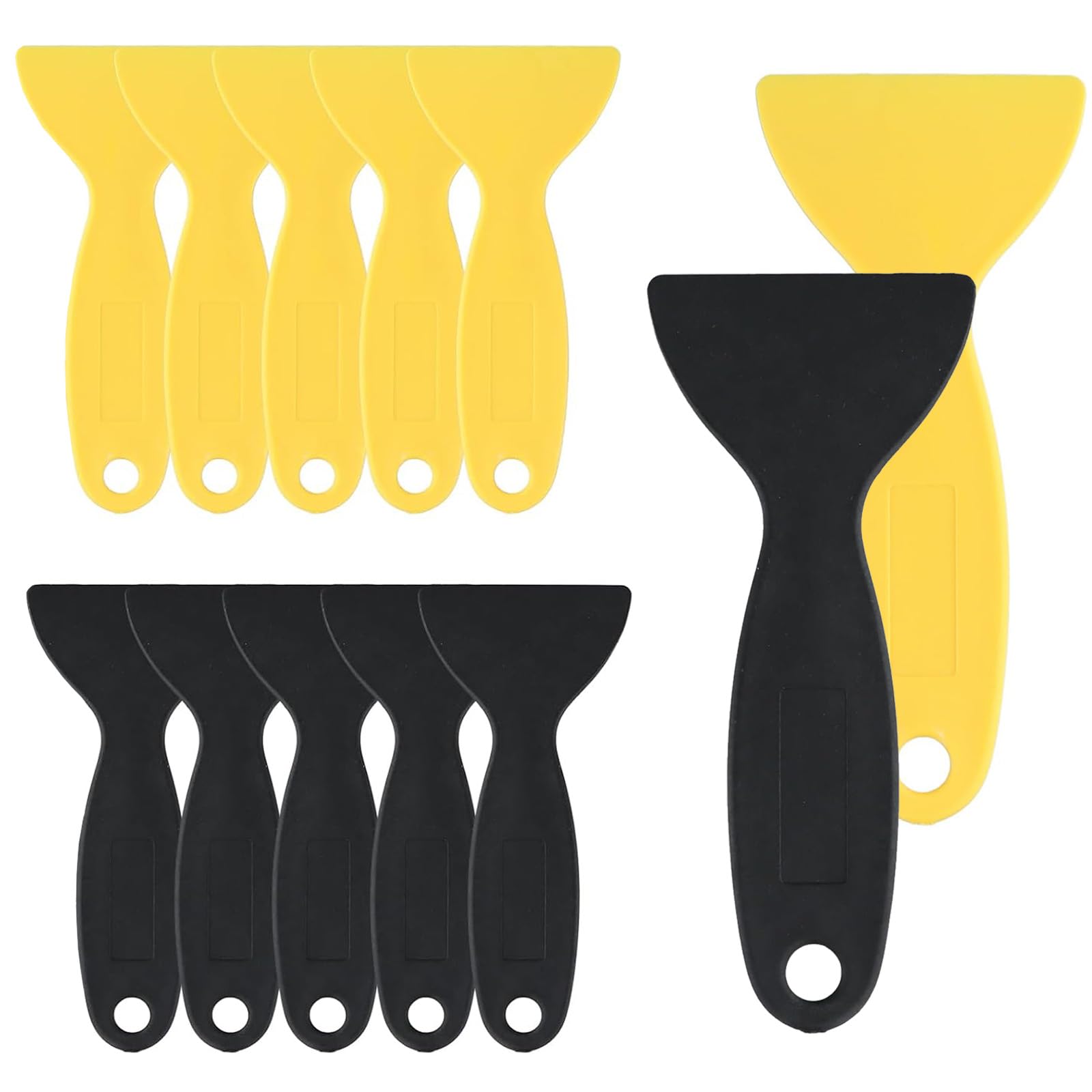 Set di spatole in plastica, 12 raschietti in plastica, lame in plastica, strumenti di rimozione delle bolle, spatola per stampa 3D, coltello in plastica, per riempimento, riparazione, fughe,