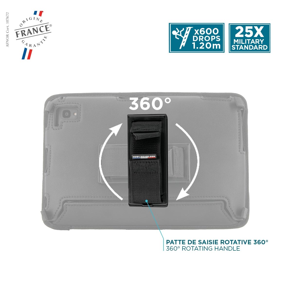Mobilis Custodia Protettiva Rinforzata per Tablet Zebra ET40 - ET45 8" Nero