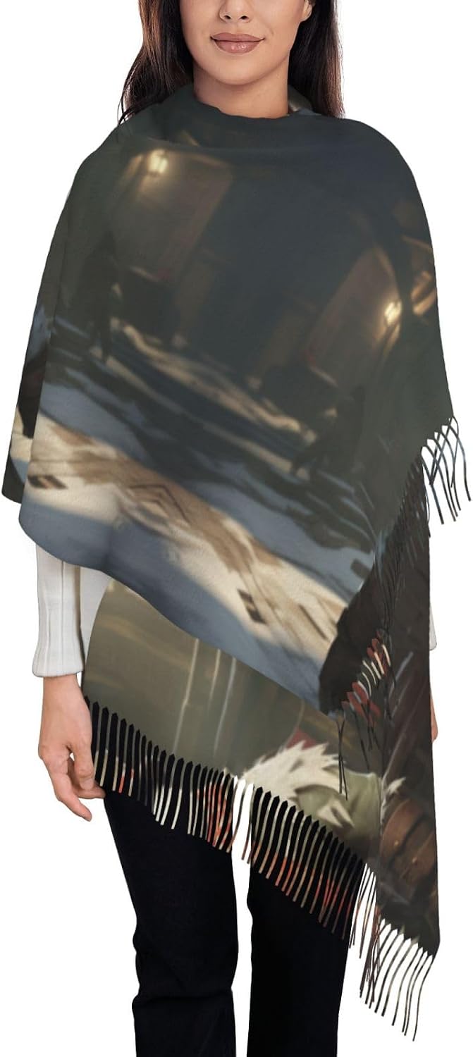 Men'S And Women'S Winter Scarves - Extremely Comfortable Shawls, Perfect Gifts For Men And Women - Unique Tassel Design Artificial Cashmere Shawls - Yeti Warrior