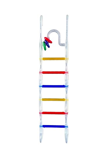 Bird Toys/Plastic Ladder Bird Toy for Parakeets, Parrots, Cocktail Activity Toy/TAIYO PLUSS DISCOVERY