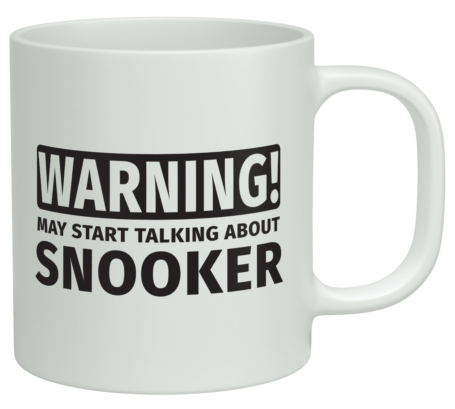 Shopagift White Warning May Start Talking About Snooker 10Oz Novelty Gift Mug Cup