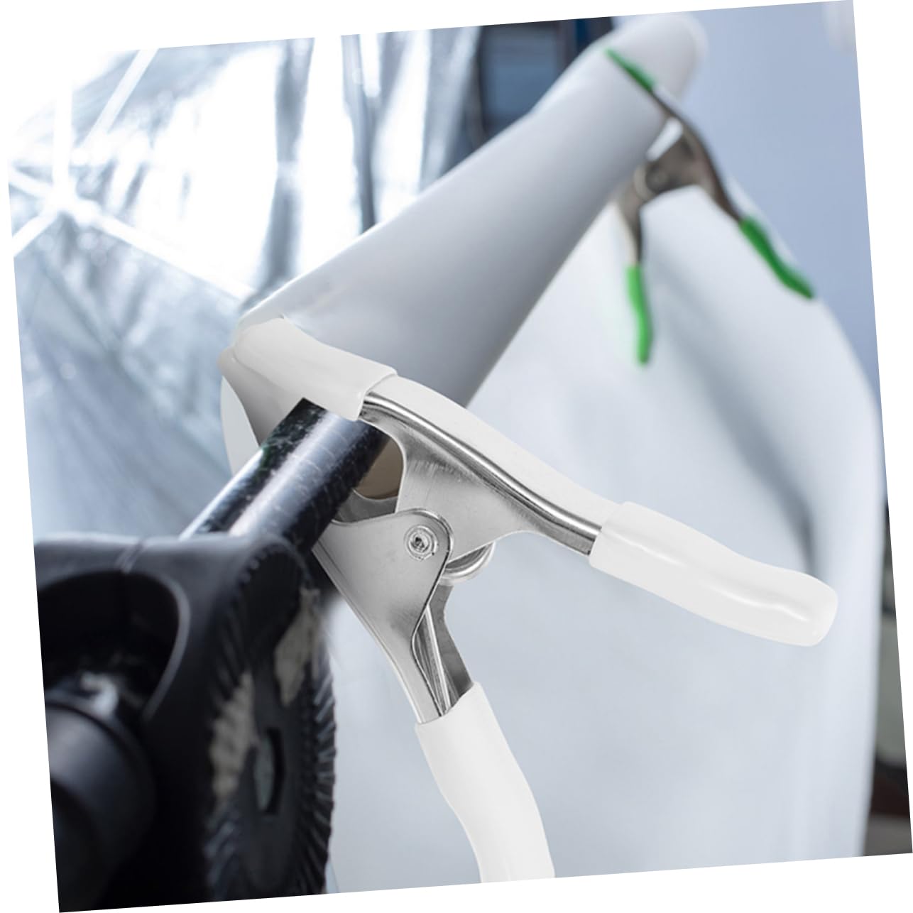 Holibanna Backdrop Clips 8pcs Spring Clamps PVC Coating Large Strong for Photography Crafts