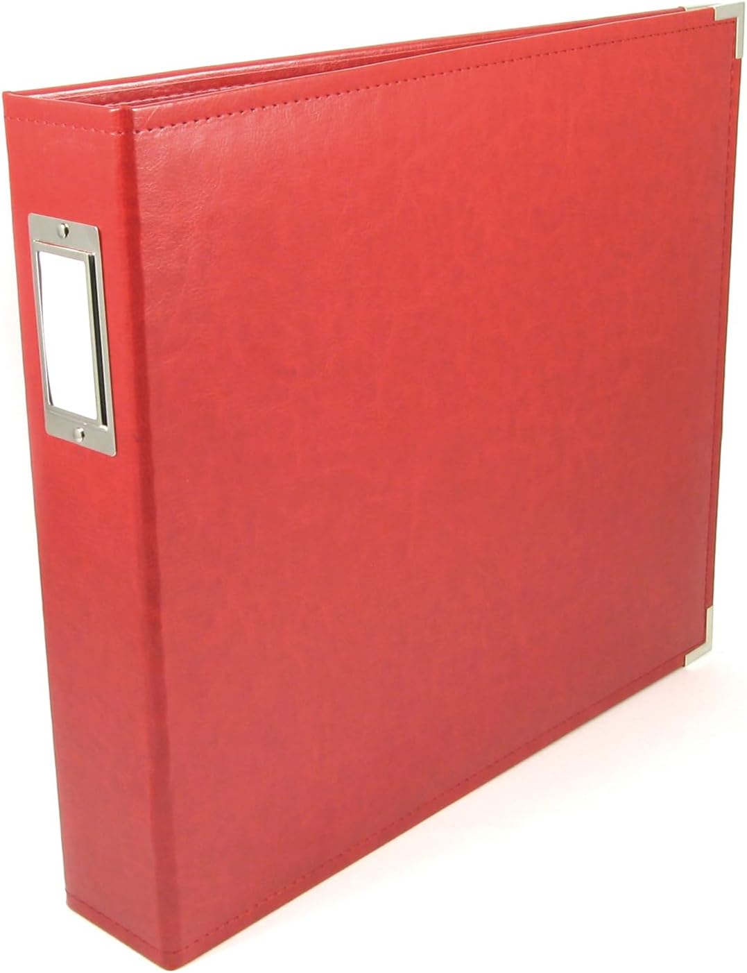 We R Memory Keepers We R Classic Leather D-Ring Album 12"X12", Real Red