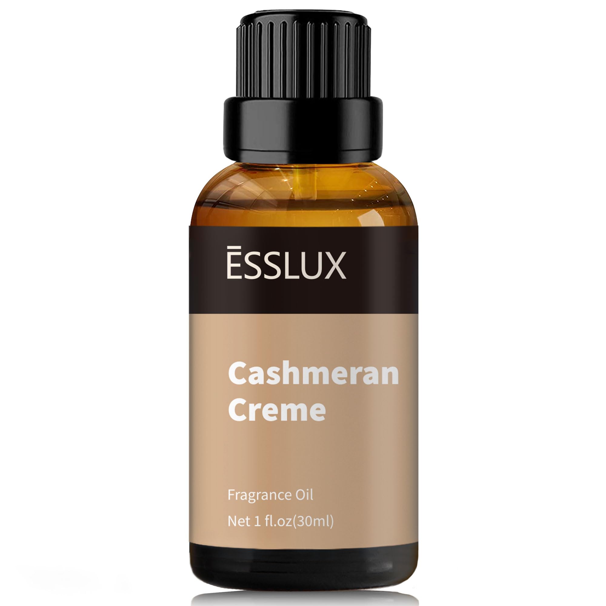 Fragrance Oil, ESSLUX Cashmeran Creme Large Single Essential Oil 30ml, Vanilla Aroma Candle Making Scents, Middle Eastern Scented Oils for Home for Diffuser, Massage, Soap, Perfume, Humidifier