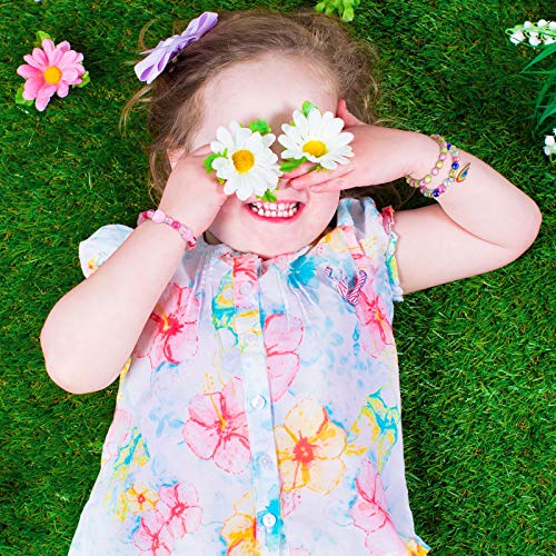 12 Pieces Butterfly Beaded Bracelet Colorful Princess Bracelet Girls Present Toy Stretchy Costume Jewelry Set Favors Crystal Friendship Jewelry Dress Up For Birthday Party Masquerade Carnival Favors #TOP6