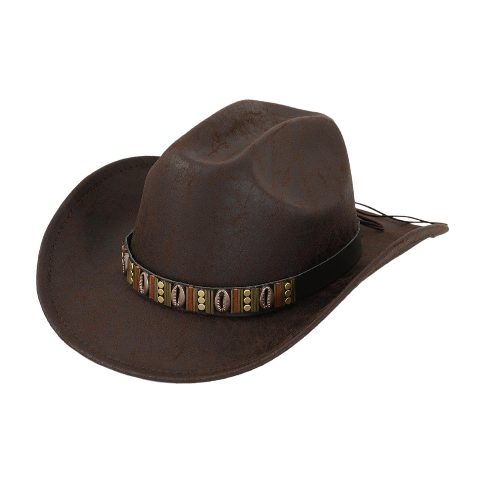 Merishopp Western Cowboy Hat for Women Men Fedora Hat for Outdoor Performance Carnival Style D | Clothing, Shoes & Accessories | Womens Accessories | Hats-picture-34