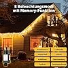 SALCAR LED Eisregen Lichterkette Außen 10m, Lichtervorhang Fenster Weihnachten Innen mit 400 LEDs, 31V mit 8 Modi und Memory-Funktion, Warmweiß #1