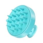 HEETA Hair Scalp Massager for Hair Growth, Shampoo Brush, Scalp Scrubber Exfoliator with Soft Silicone Bristles for Dandruff Removal to Relieve Stress, Wet Dry Use, Green